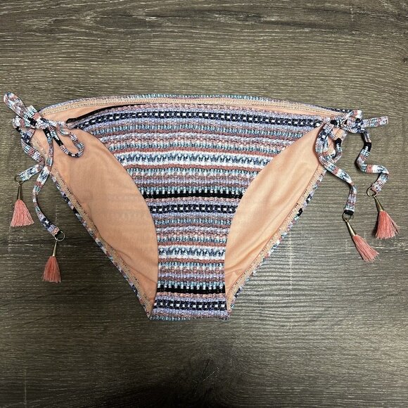 NWOT Ninety Five Degrees String Bikini Bottoms Size Small Side Tie Tassels New S - Picture 11 of 11